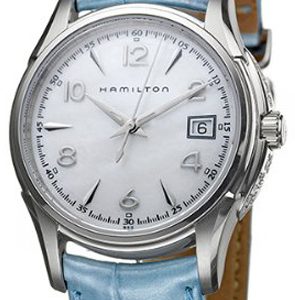 Hamilton Damklocka H32361595 American Classic Jazzmaster Vit/Läder