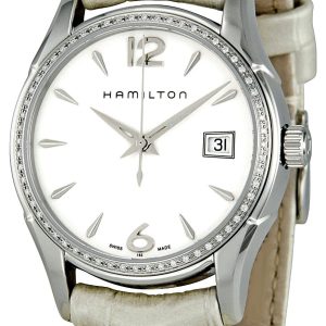 Hamilton Damklocka H32381915 American Classic Jazzmaster Vit/Läder