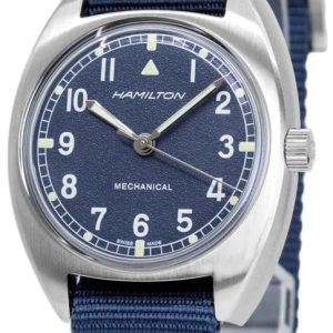 Hamilton Damklocka H76419941 Khaki Aviation Blå/Läder Ø36 mm