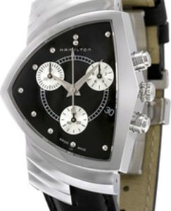 Hamilton Herrklocka H24412732 American Classic Ventura Svart/Läder