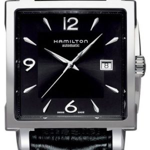 Hamilton Herrklocka H32415735 Jazzmaster Svart/Läder