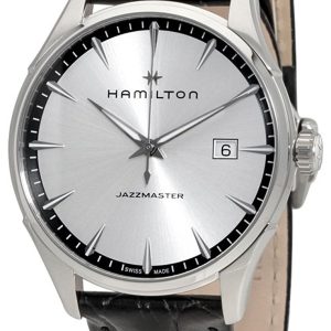 Hamilton Herrklocka H32451751 Jazzmaster Silverfärgad/Läder Ø40 mm