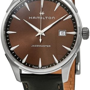 Hamilton Herrklocka H32451801 Jazzmaster Brun/Läder Ø40 mm