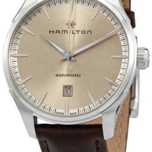 Hamilton Herrklocka H32475520 Jazzmaster Beige/Läder Ø40 mm