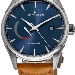 Hamilton Herrklocka H32635541 Jazzmaster Blå/Läder Ø42 mm