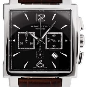 Hamilton Herrklocka H32666535 American Classic Jazzmaster Svart/Läder