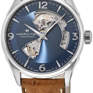 Hamilton Herrklocka H32705041 Jazzmaster Blå/Läder Ø42 mm