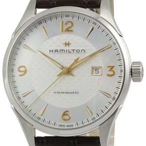 Hamilton Herrklocka H32755551 Jazzmaster Silverfärgad/Läder Ø44 mm