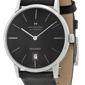 Hamilton Herrklocka H38455731 Intra matic Svart/Läder Ø38 mm