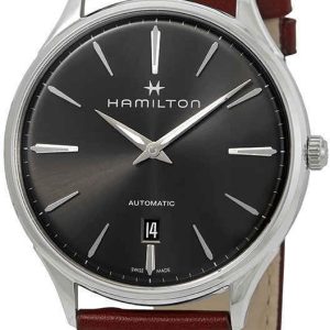 Hamilton Herrklocka H38525881 Jazzmaster Grå/Läder Ø40 mm