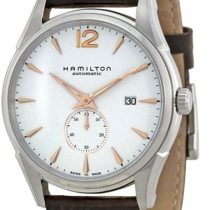 Hamilton Herrklocka H38655515 American Classic Jazzmaster Vit/Läder