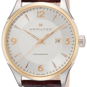 Hamilton Herrklocka H42725551 Jazzmaster Silverfärgad/Läder Ø44 mm