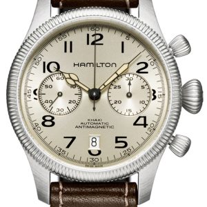 Hamilton Herrklocka H60416553 Khaki Field Beige/Läder Ø42 mm