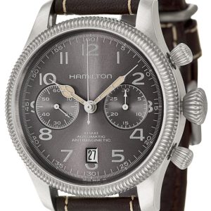 Hamilton Herrklocka H60416583 Khaki Field Grå/Läder Ø42 mm