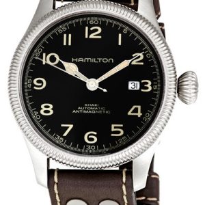 Hamilton Herrklocka H60455533 Field Svart/Läder Ø43 mm