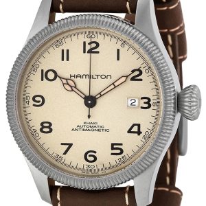 Hamilton Herrklocka H60455593 Khaki Field Beige/Läder Ø42 mm