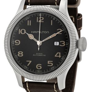 Hamilton Herrklocka H60515533 Khaki Field Svart/Läder Ø45 mm