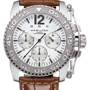 Hamilton Herrklocka H63556515 Action Vit/Läder Ø44 mm