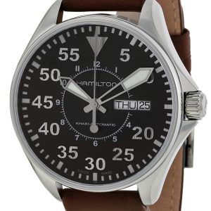 Hamilton Herrklocka H64425535 Khaki Night Svart/Läder Ø38 mm