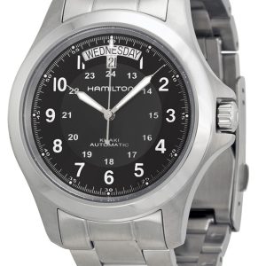 Hamilton Herrklocka H64455133 Khaki King Svart/Stål Ø40 mm