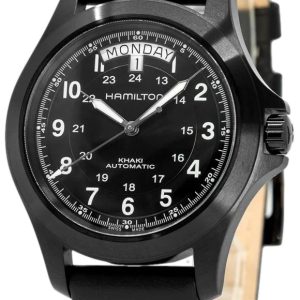 Hamilton Herrklocka H64465733 Khaki Field Svart/Läder Ø40 mm