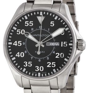 Hamilton Herrklocka H64611135 Khaki Aviation Svart/Stål Ø42 mm