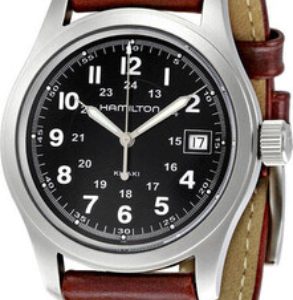 Hamilton Herrklocka H64666735 Khaki Chronograph Svart/Läder Ø42 mm