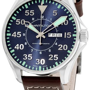 Hamilton Herrklocka H64715545 Blå/Läder Ø46 mm