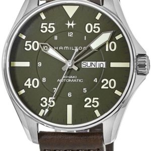 Hamilton Herrklocka H64735561 Grön/Läder Ø46 mm