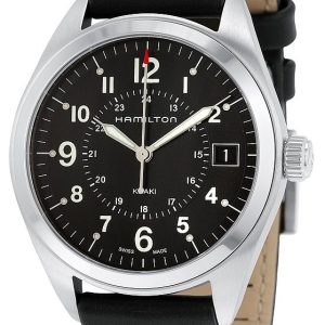 Hamilton Herrklocka H68551733 Khaki Svart/Läder Ø40 mm