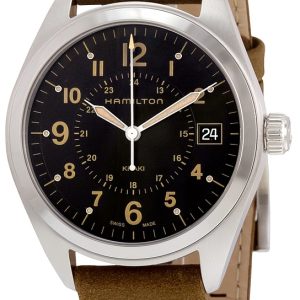 Hamilton Herrklocka H68551833 Khaki Svart/Läder Ø40 mm