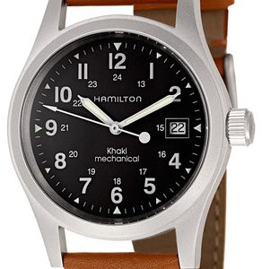 Hamilton Herrklocka H69419533 Khaki Field Svart/Läder Ø42 mm