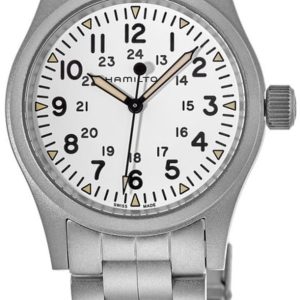 Hamilton Herrklocka H69439111 Khaki Field Vit/Stål Ø38 mm