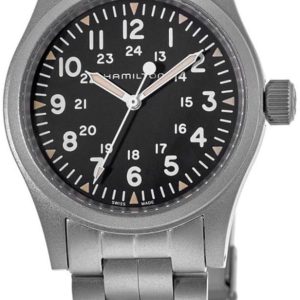 Hamilton Herrklocka H69439131 Khaki Field Svart/Stål Ø38 mm