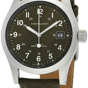 Hamilton Herrklocka H69439363 Khaki Field Grön/Läder Ø38 mm