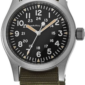 Hamilton Herrklocka H69439931 Khaki Field Svart/Textil Ø38 mm