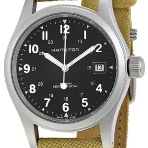 Hamilton Herrklocka H69439933 Khaki Field Svart/Textil Ø38 mm