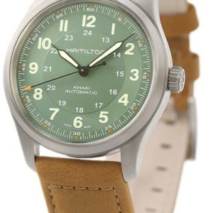 Hamilton Herrklocka H70205860 Khaki Field Grön/Läder Ø38 mm