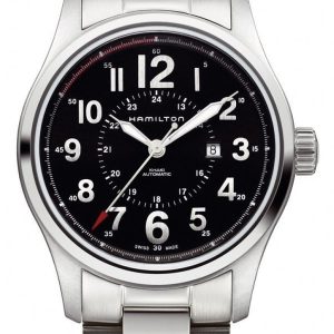 Hamilton Herrklocka H70365133 Field Silverfärgad/Läder Ø34 mm