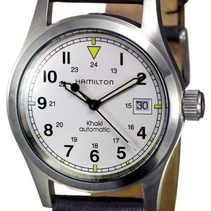 Hamilton Herrklocka H70415713 Khaki Vit/Läder Ø37 mm