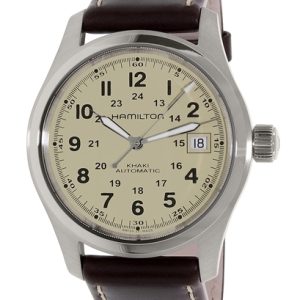 Hamilton Herrklocka H70455523 Khaki Field Beige/Läder Ø38 mm