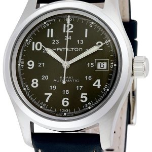 Hamilton Herrklocka H70455863 Khaki Field Automatic Svart/Läder Ø38