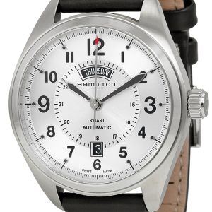 Hamilton Herrklocka H70505753 Khaki Silverfärgad/Läder Ø42 mm