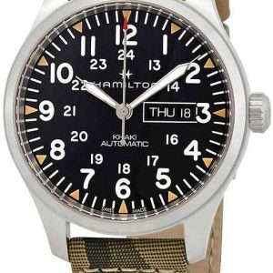 Hamilton Herrklocka H70535031 Khaki Field Svart/Läder Ø42 mm