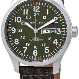 Hamilton Herrklocka H70535061 Khaki Field Grön/Läder Ø42 mm