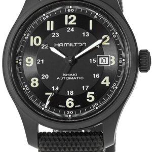 Hamilton Herrklocka H70575733 Khaki Field Titanium Svart/Textil Ø42