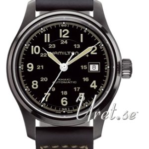 Hamilton Herrklocka H70585733 Khaki Field Automatic Svart/Läder Ø40