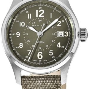 Hamilton Herrklocka H70595963 Khaki Grön/Läder Ø40 mm