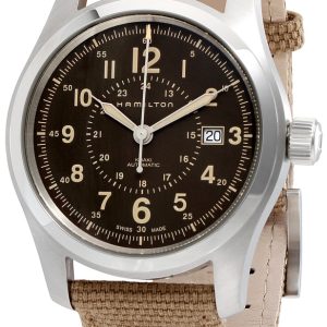 Hamilton Herrklocka H70605993 Khaki Field Brun/Textil Ø42 mm