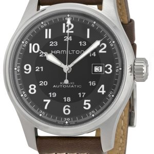 Hamilton Herrklocka H70625533 Khaki Svart/Läder Ø44 mm